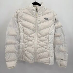 The North Face Womens L Jacket Cream White 550 Fill Down Puffer